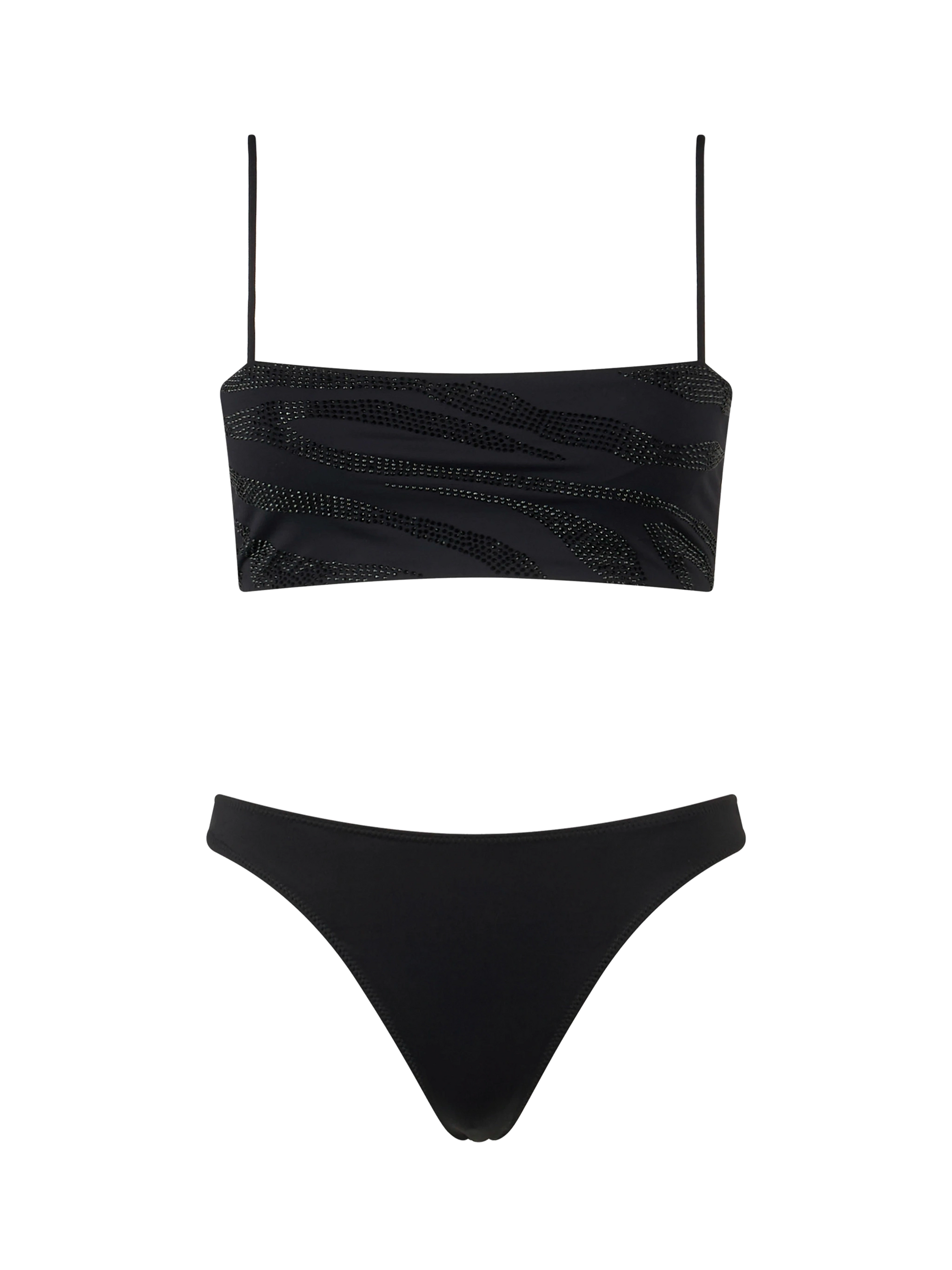 Woman zebra bandeau bikini Athena Naomi with rhinestones - MC2 Saint Barth