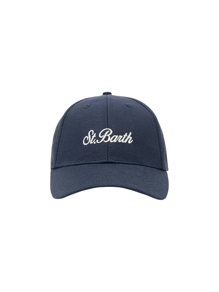 Baseballmütze aus marineblauem Baumwollleinen