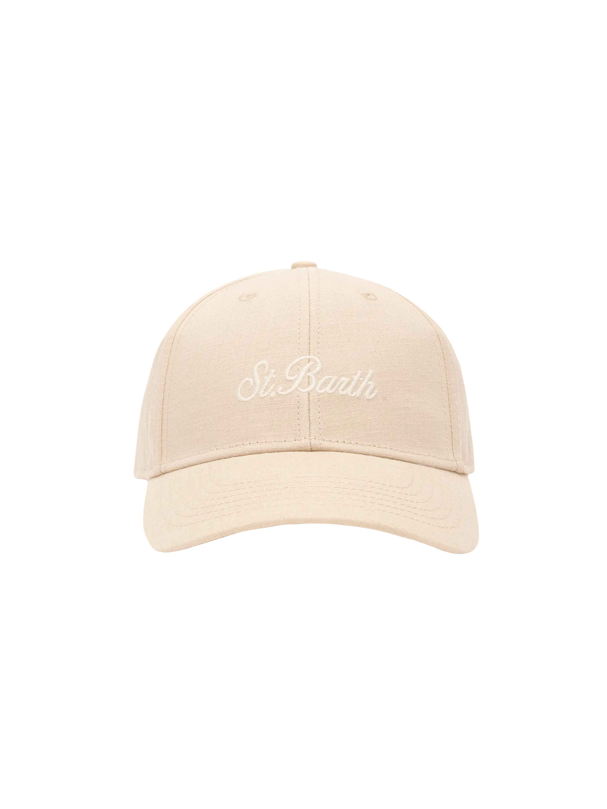 Baseball beige cotton linen cap - Main Image