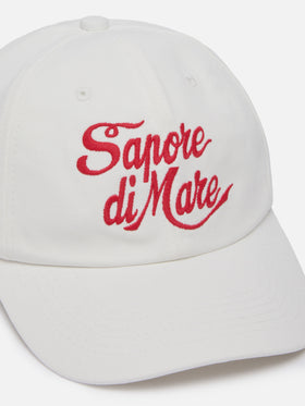 Baseballkappe aus weißer Baumwolle mit Stickerei | SAPORE DI MARE SPECIAL EDITION