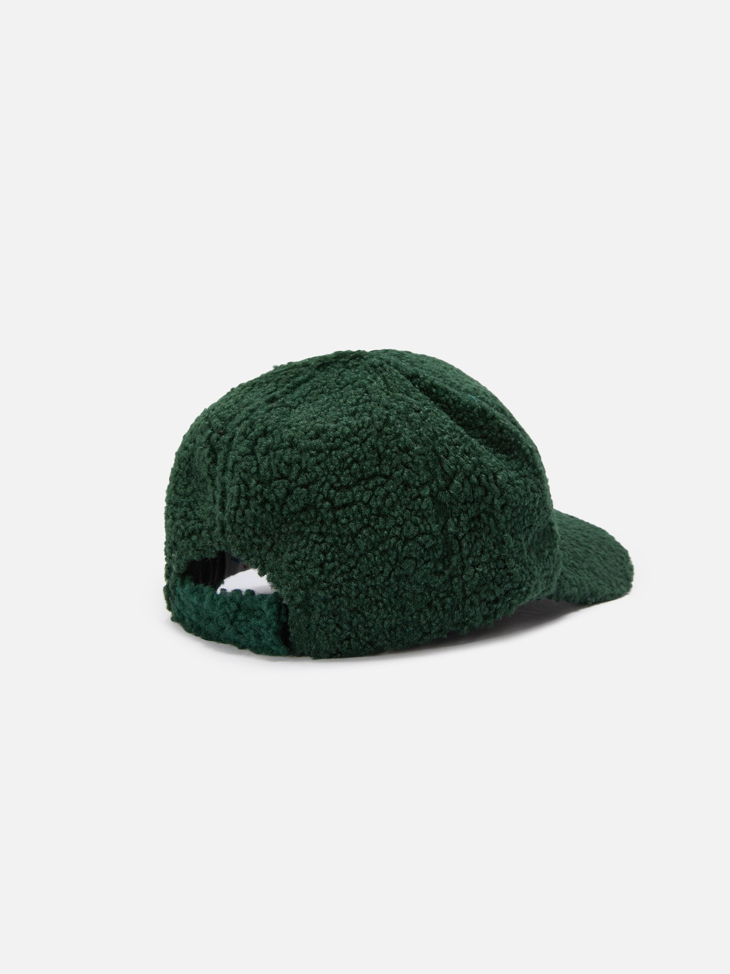 Baseball cap in green sherpa with St. Barth embroidery