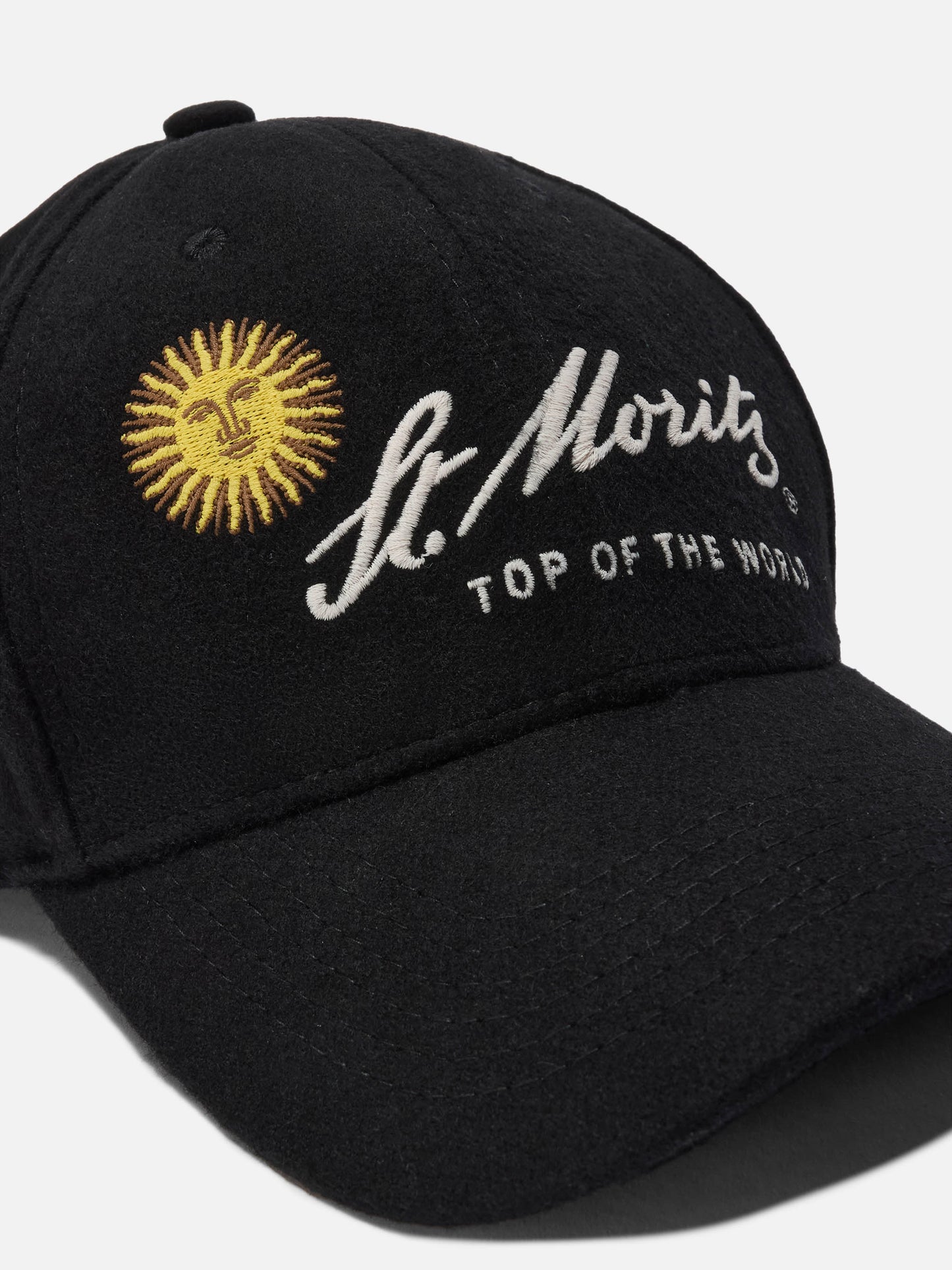 Cappello con visiera Baseball Wool in misto lana con ricamo St. Moritz | ST. MORITZ TOP OF THE WORLD SPECIAL EDITION