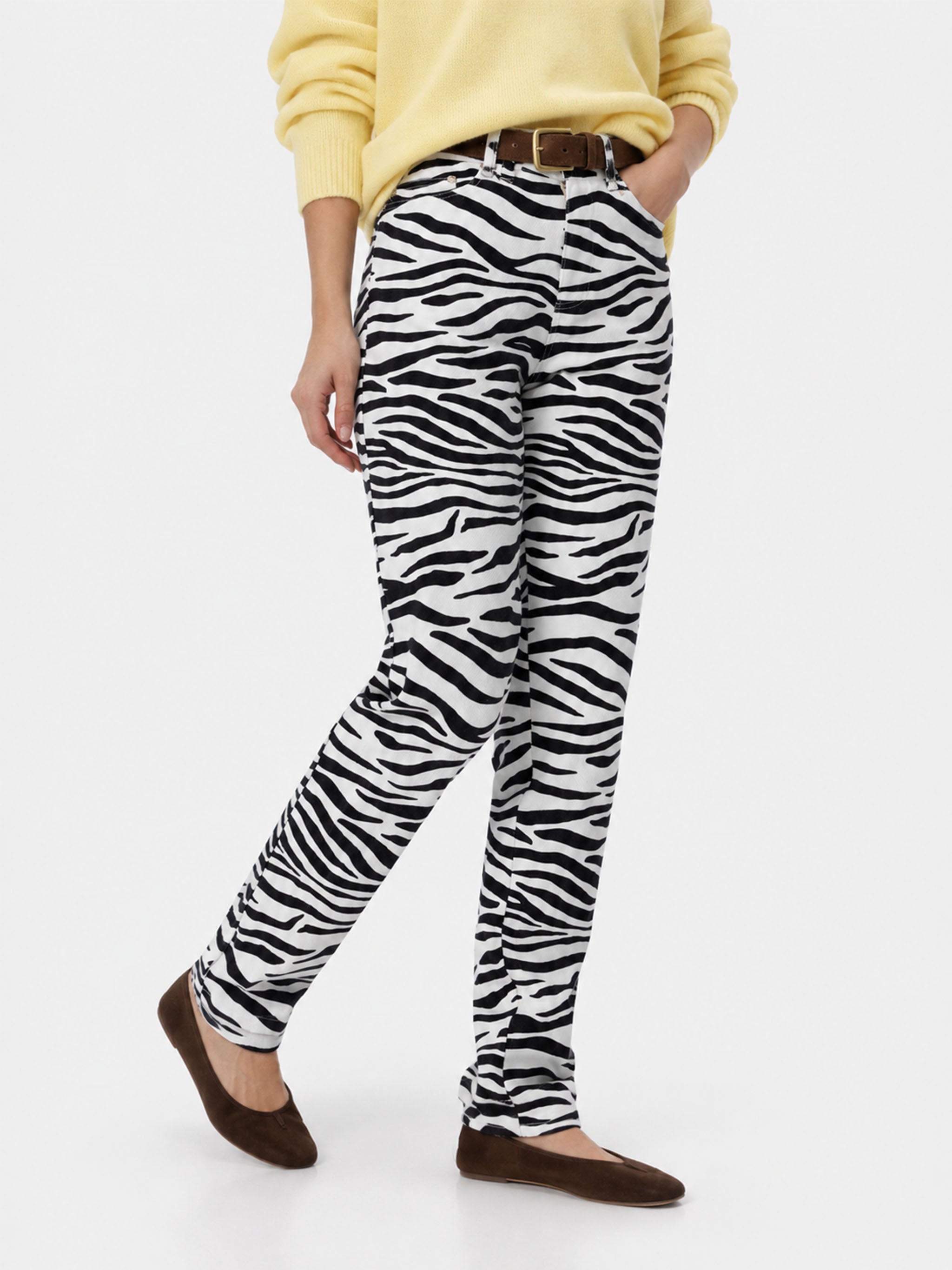 BELPER ベルパー PRINTED PANTS size 1 Belleville denim pants with zebra print – MC2 Saint Barth