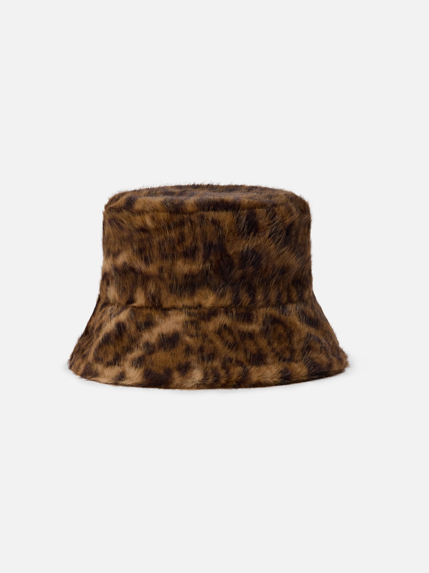 Cappello da pescatore Bucket Hat Fur in faux fur leopardato
