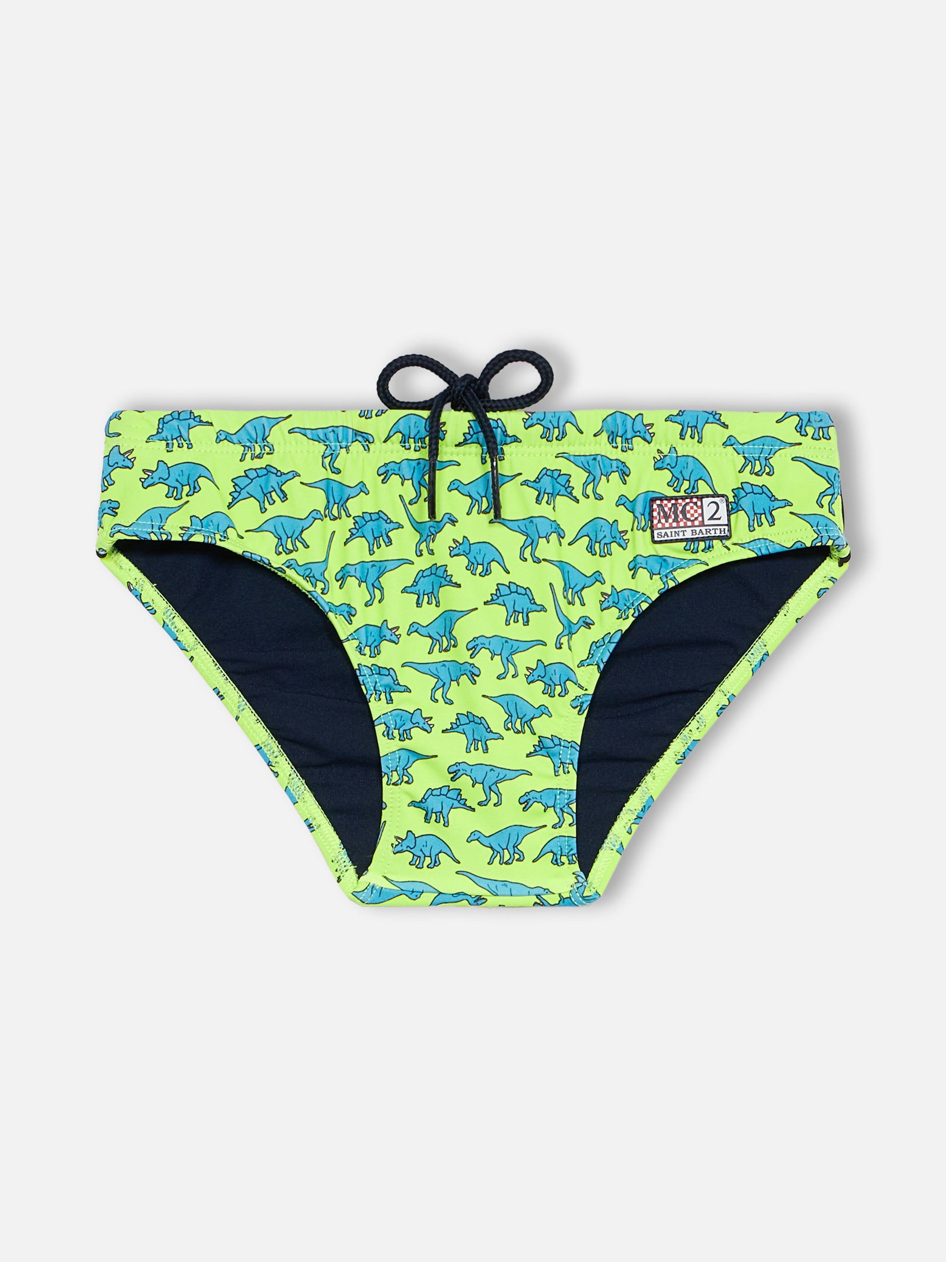 Boy swim briefs Billy with dinosaur print - MC2 Saint Barth