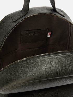 Backpack in black leather