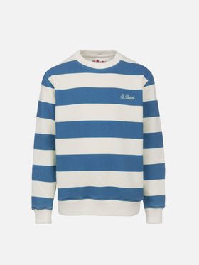 Kid striped sweatshirt Bobby with St. Barth embroidery - MC2 Saint Barth