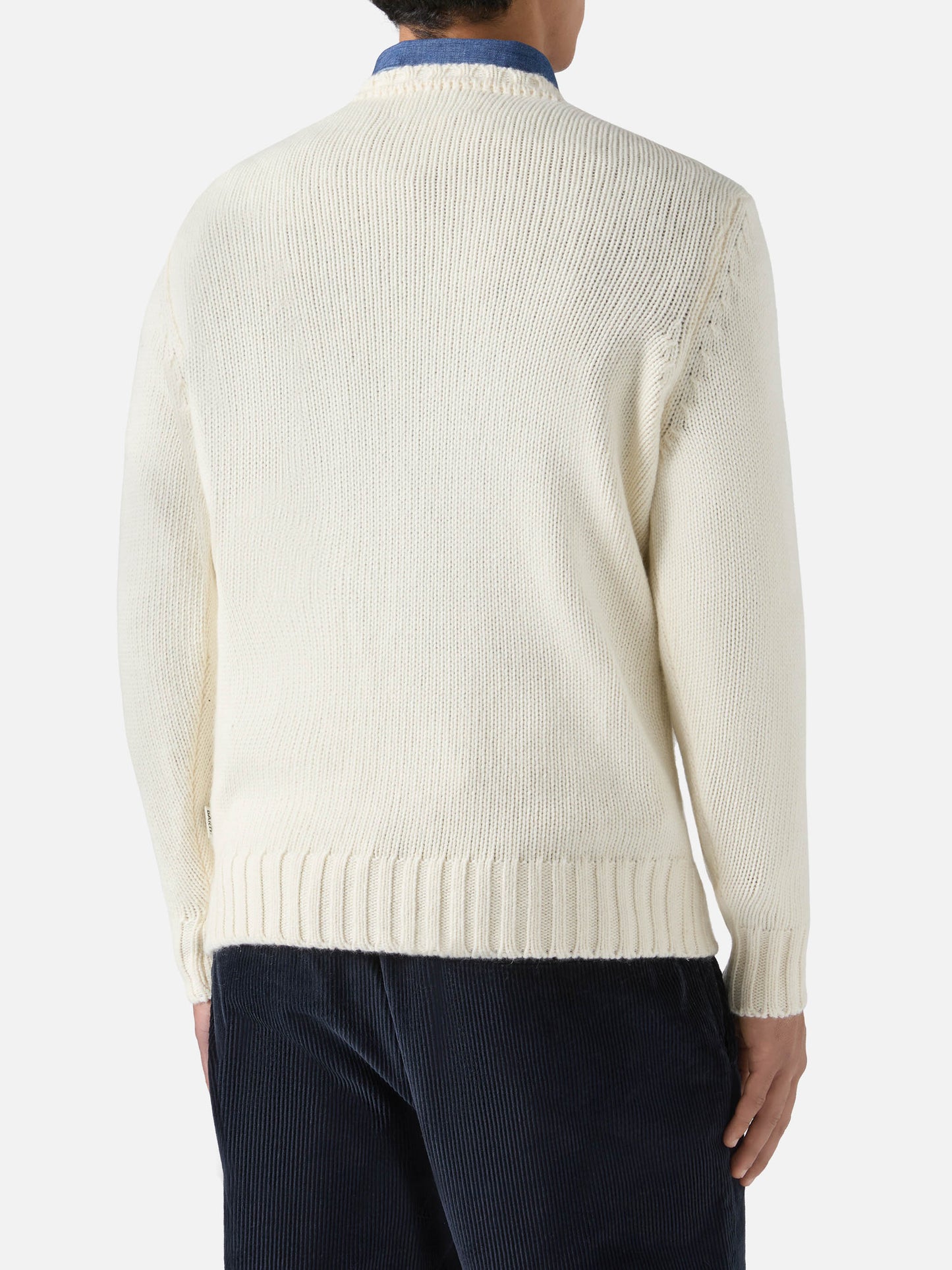 Girocollo Bombardino bianco con jacquard Summer Dreamers