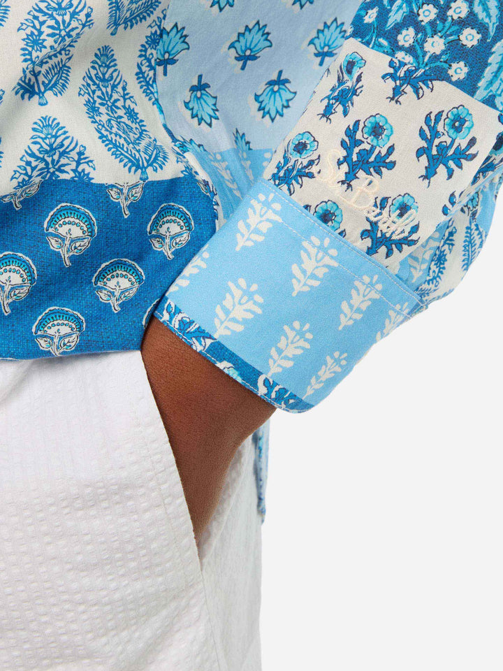 Brigitte camicia in cotone con stampa floreale