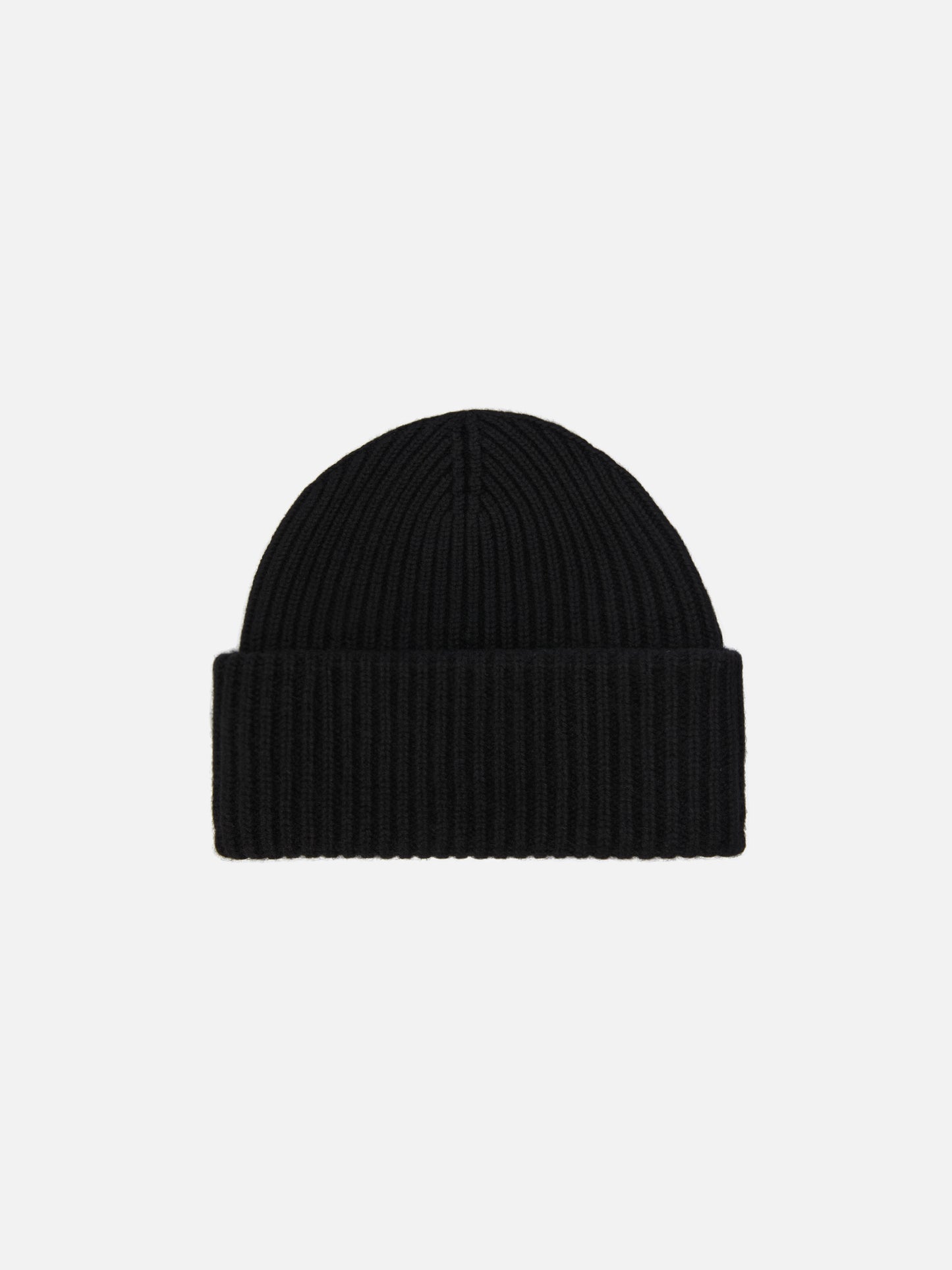 Berretto Berry W a coste in misto cashmere nero