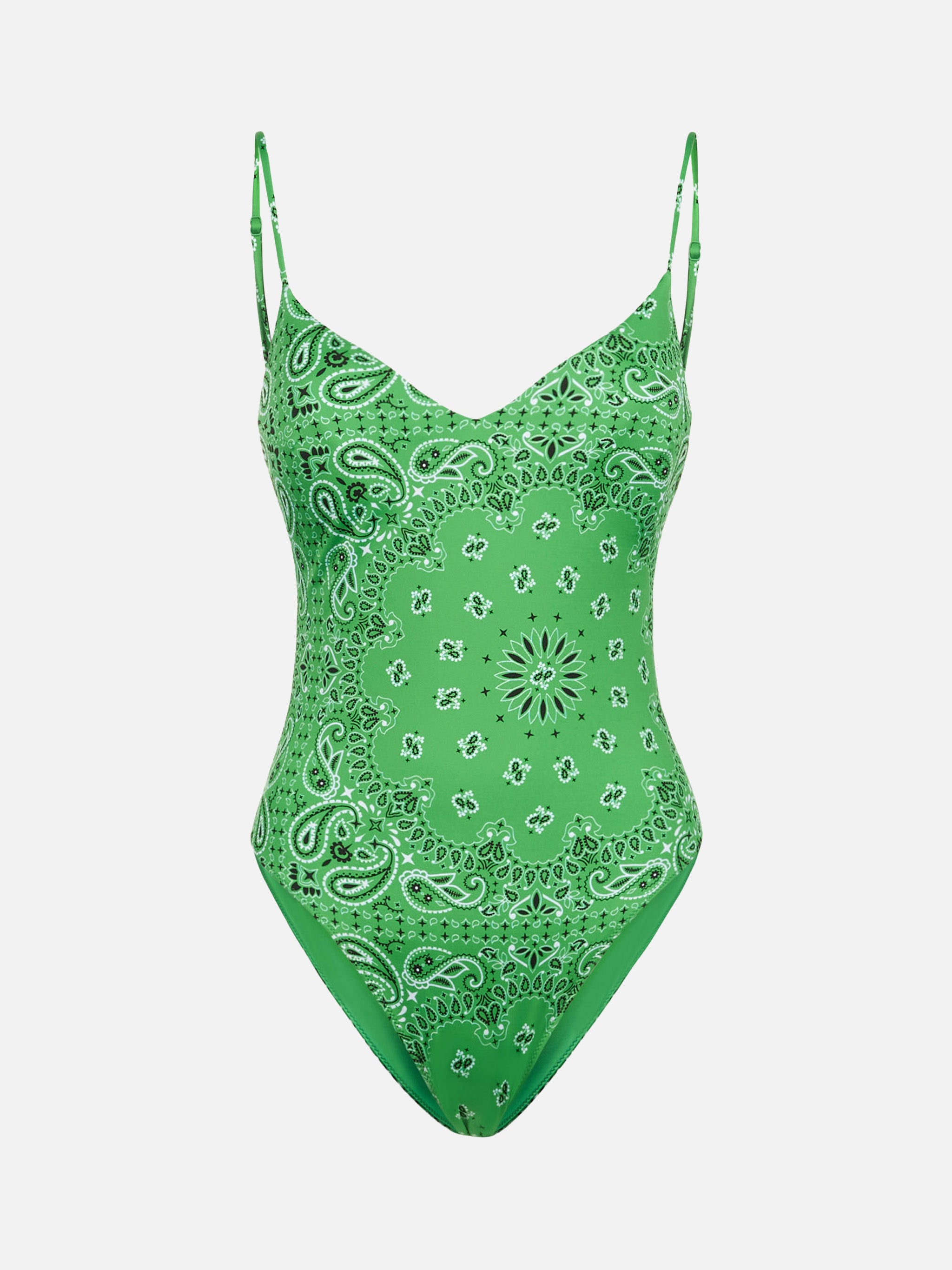 Candice green bandana print one-piece swimsuit – MC2 Saint Barth