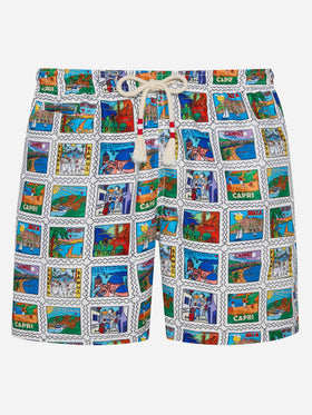 Man swim shorts with summer print | ALESSANDRO ENRIQUEZ SPECIAL EDITION