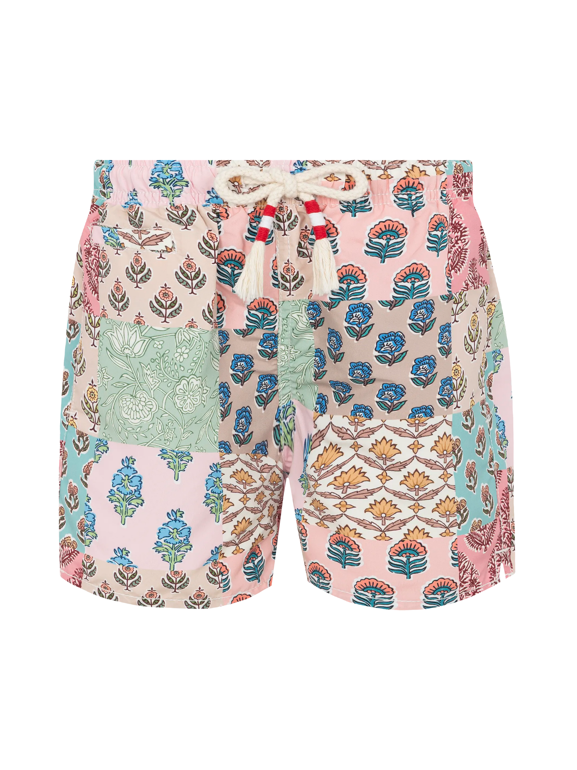 Mid-length swim-shorts Caprese Jr with flower patch print - MC2 Saint Barth