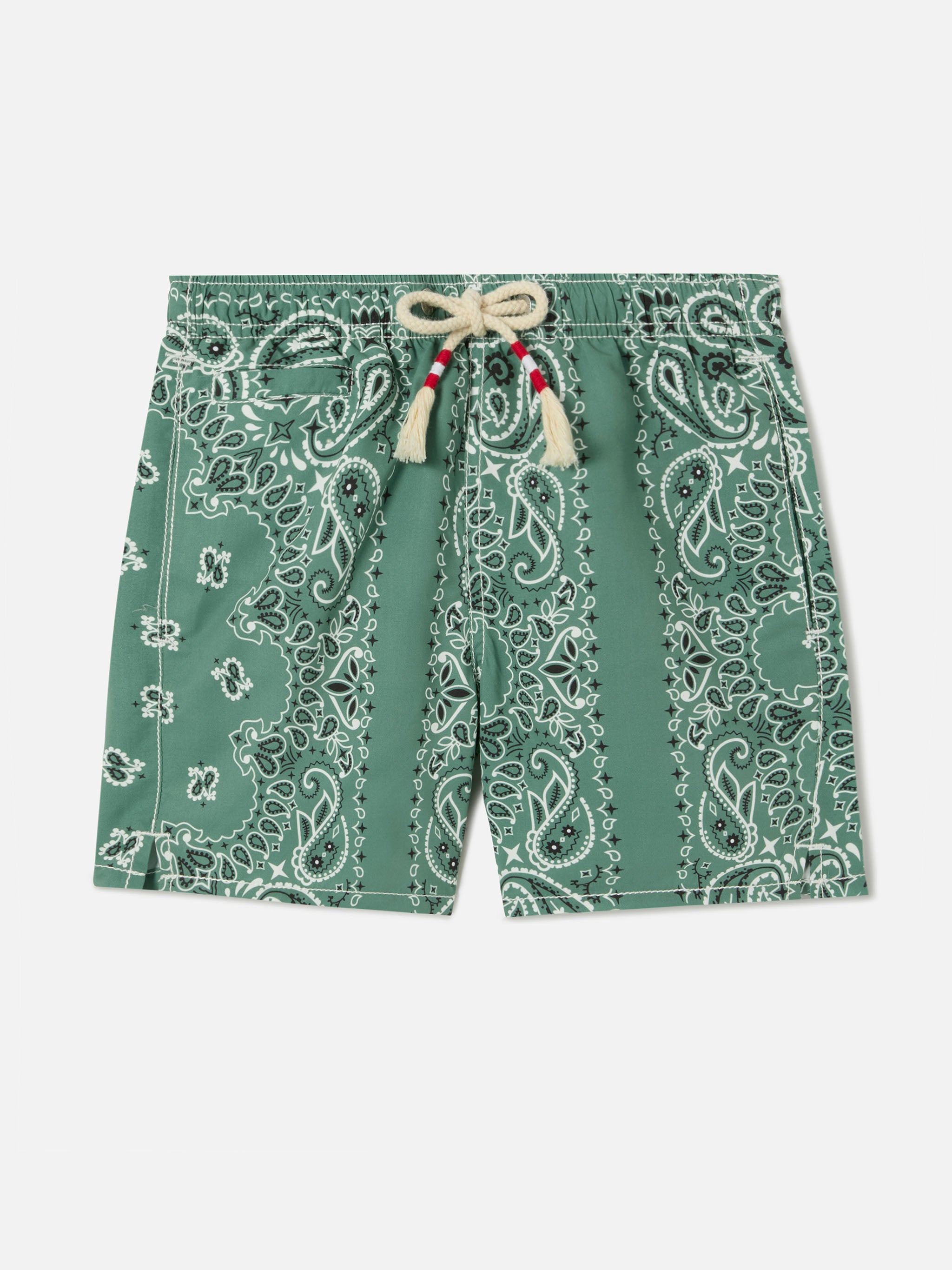 Caprese Jr swim shorts with military green bandana print – MC2