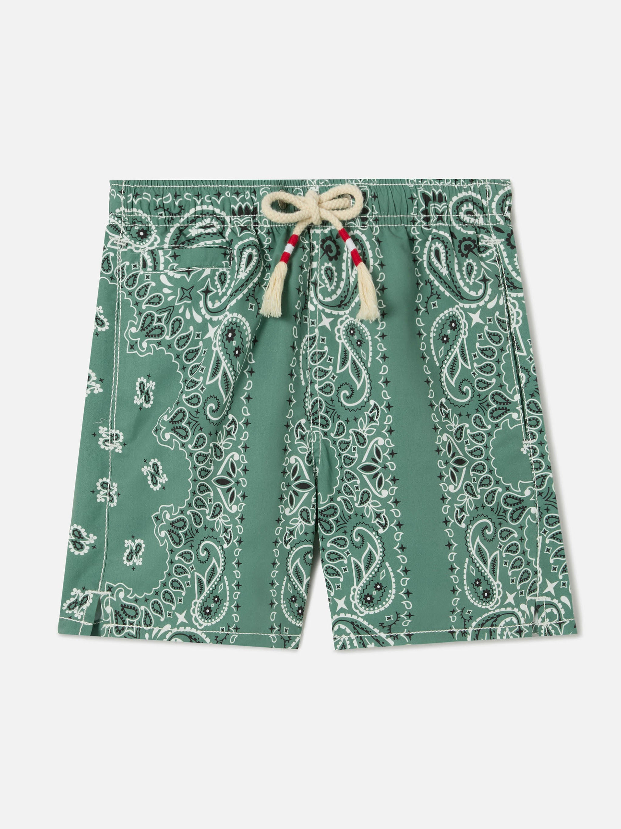 水着・ラッシュガード supreme banner water shorts green Caprese Jr swim shorts with military green bandana print – MC2