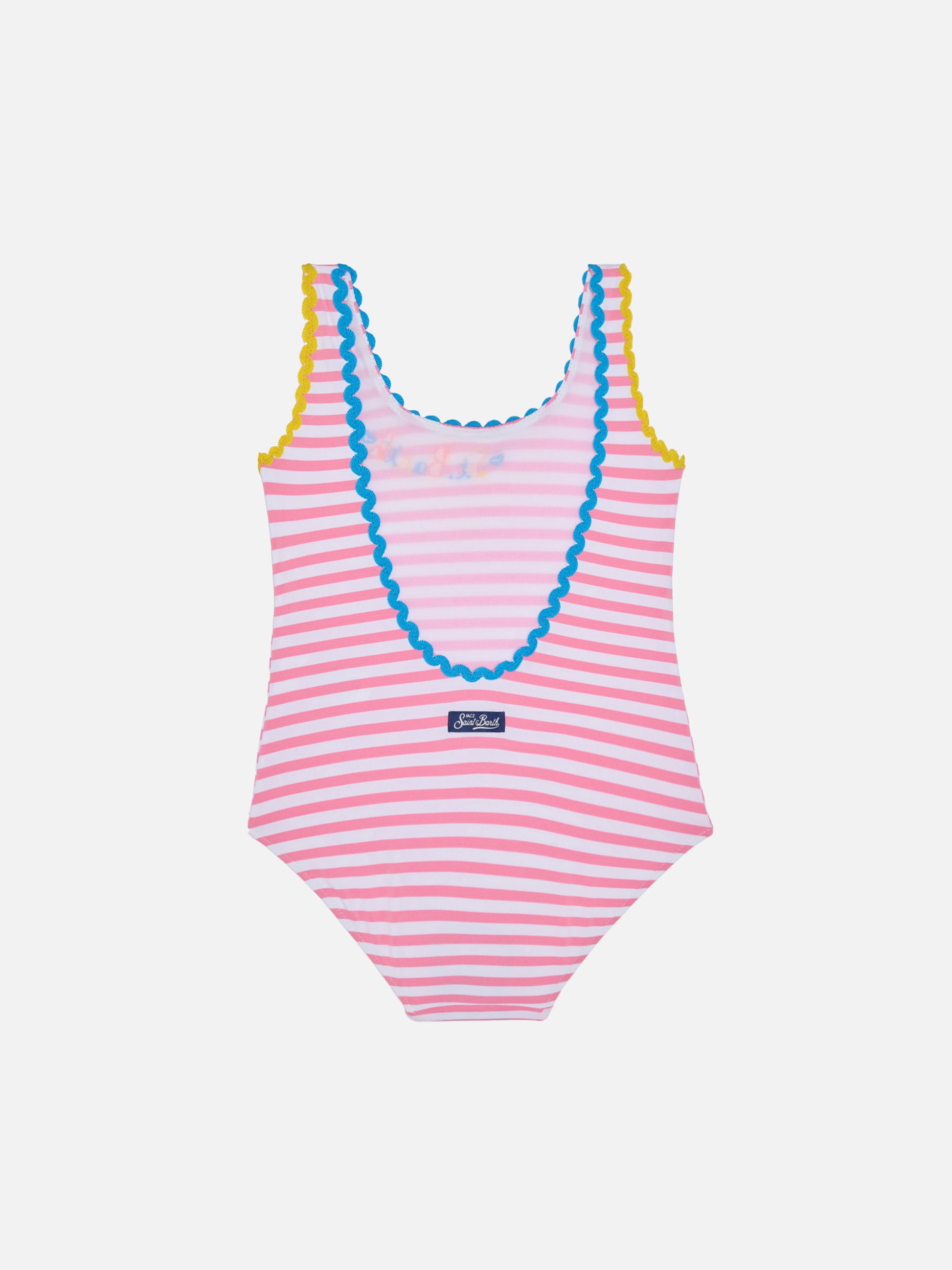 Girl one piece swimsuit with embroidery - MC2 Saint Barth