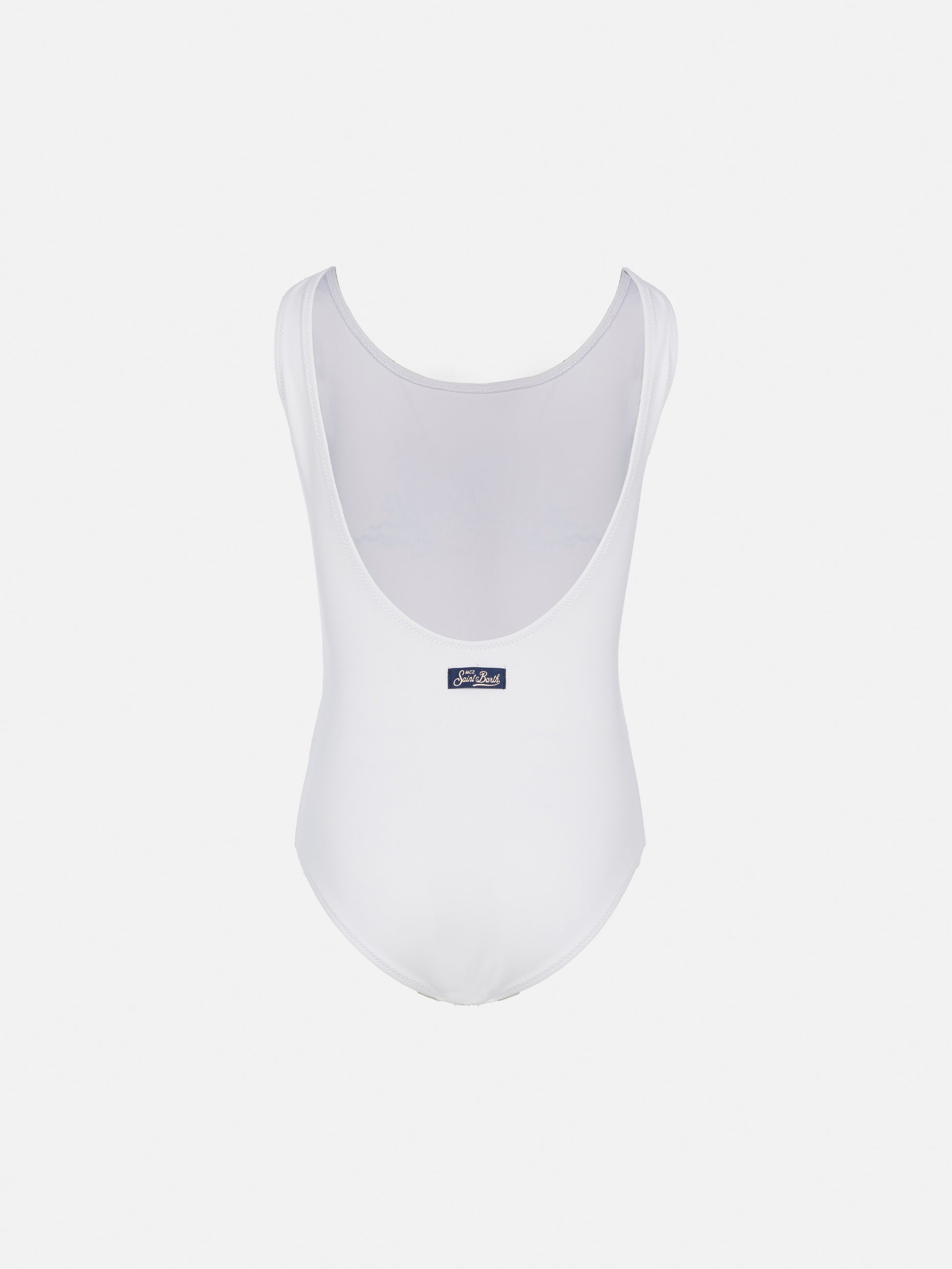 Cara one-piece swimsuit with St. Barth sunset rhinestone design - MC2 Saint Barth