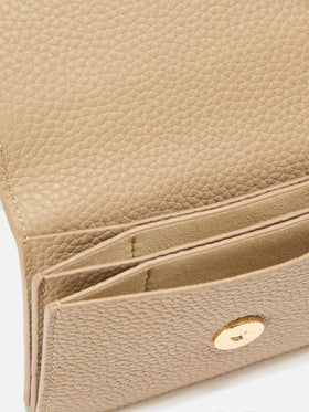 Card Holder in hammered hazelnut leather