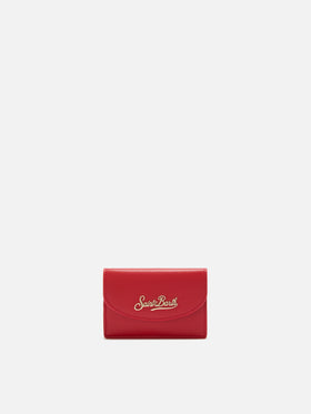 Portacarte Card Holder in pelle rossa