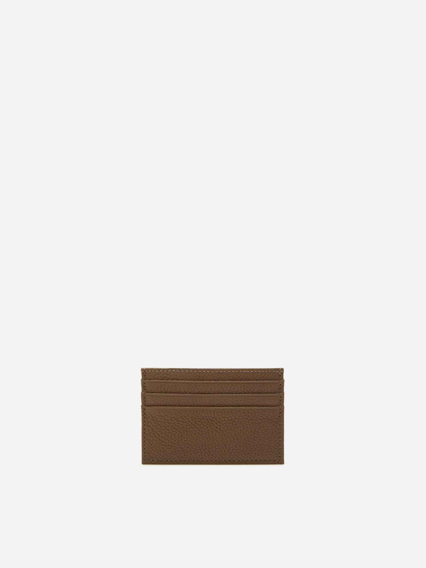 Card Holder in brown grained leather