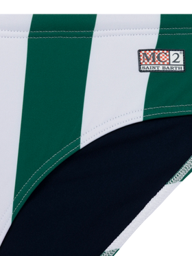 Swim briefs Cayo with striped print - MC2 Saint Barth