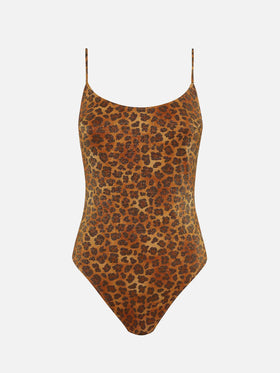 Lurex one-piece swimsuit Cecille with animalier print - MC2 Saint Barth