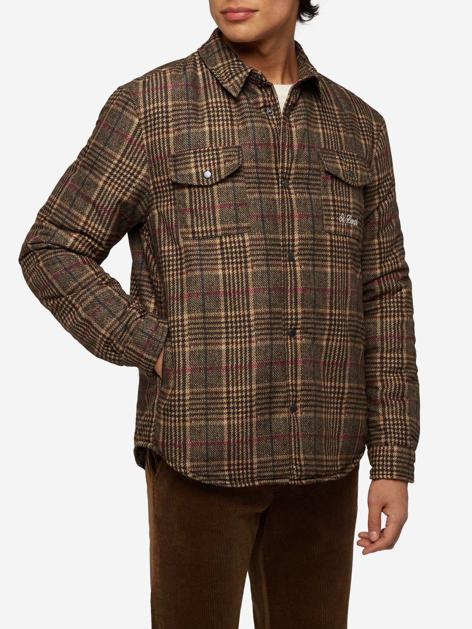 Technic fabric overshirt Chalet with Prince of Wales print - MC2 Saint Barth