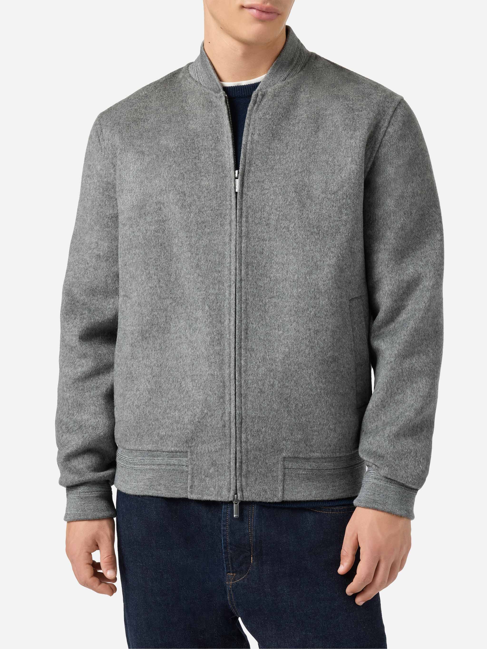 Unlined Camden wool bomber in grey – MC2 Saint Barth