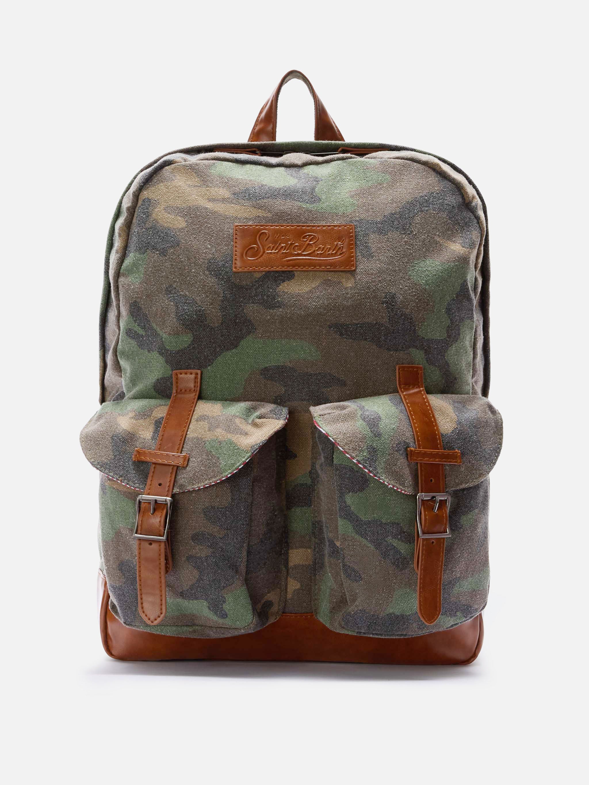 Cody canvas backpack with camouflage print – MC2 Saint Barth