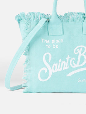 Colette water green cotton canvas handbag - MC2 Saint Barth