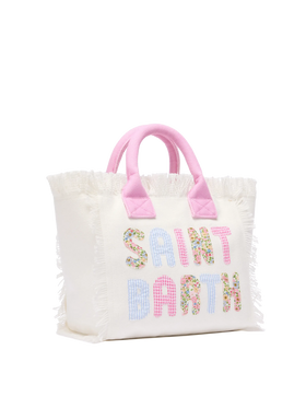 Handtasche Colette aus Baumwollcanvas mit Saint Barth-Logo-Patch
