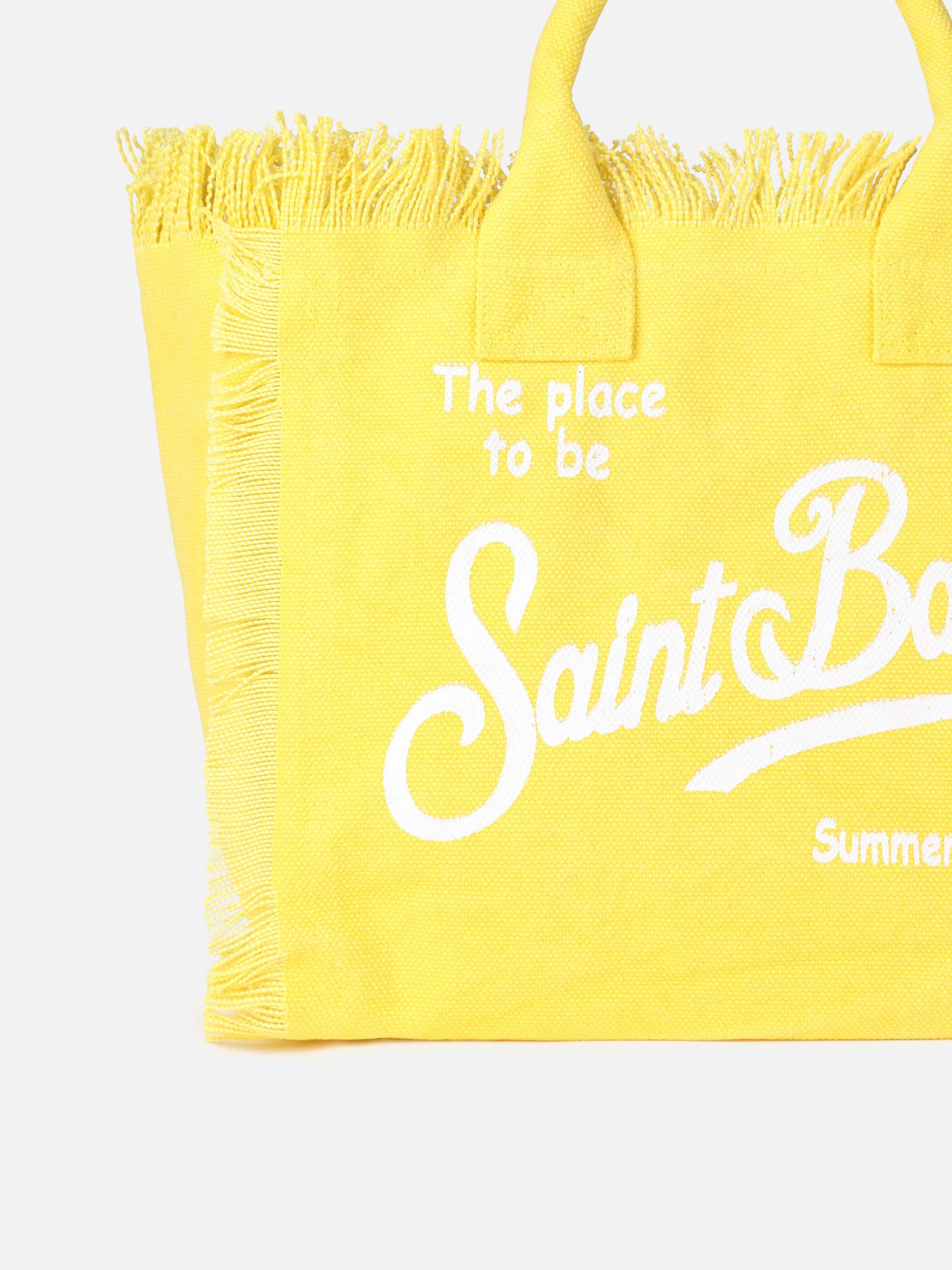 Yellow cotton canvas Colette handbag - MC2 Saint Barth
