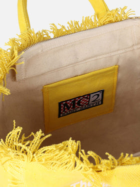 Yellow cotton canvas Colette handbag - MC2 Saint Barth
