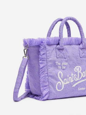 Colette Sponge lilac stars embossed terry handbag - MC2 Saint Barth