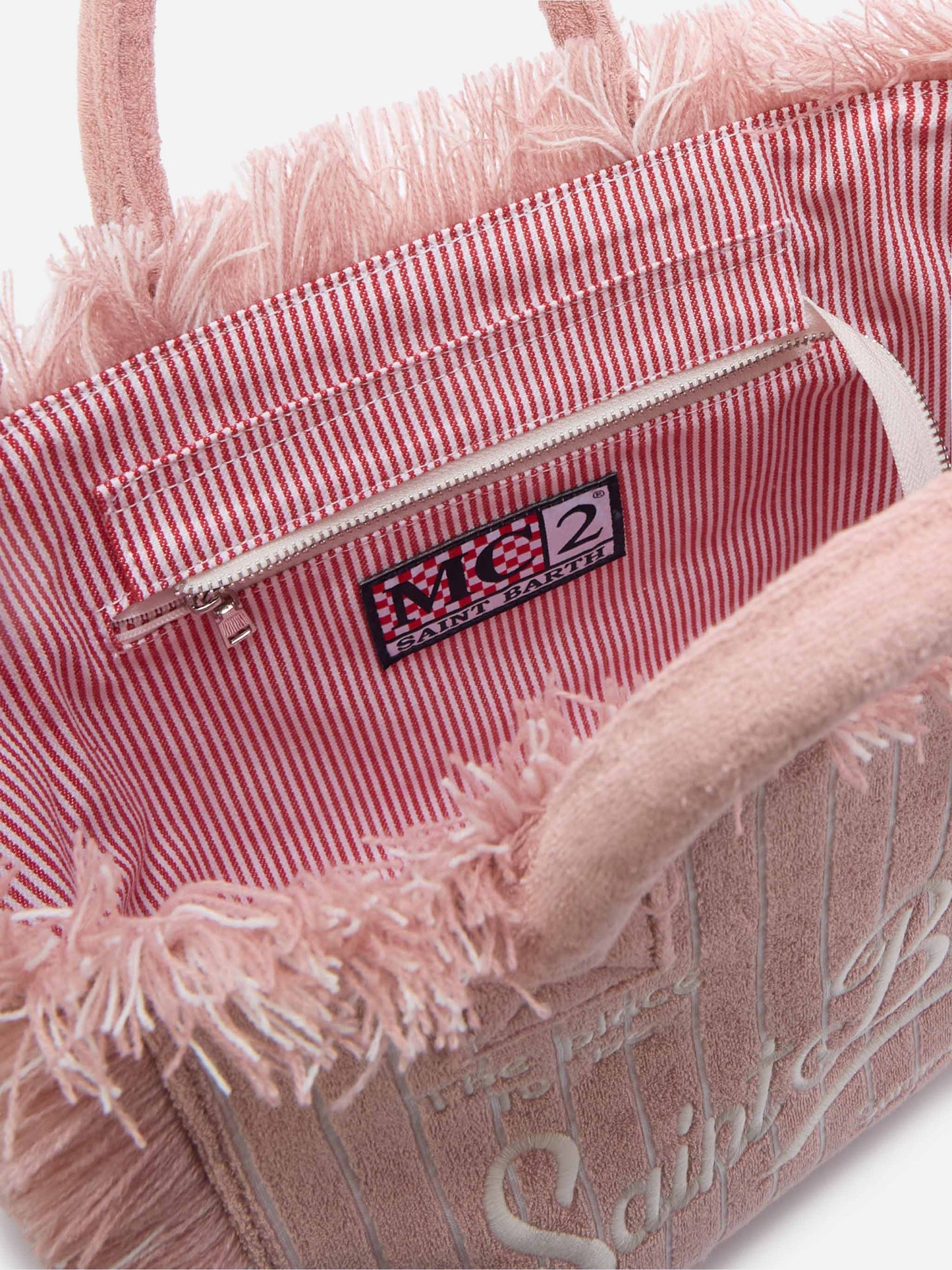 Terry effect striped Colette bag