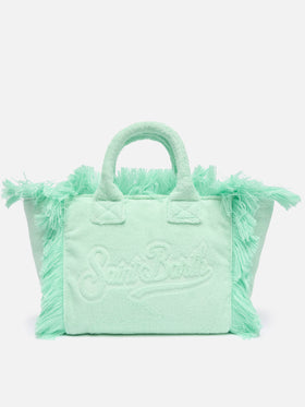 Borsa Colette in spugna verde menta con rilievo
