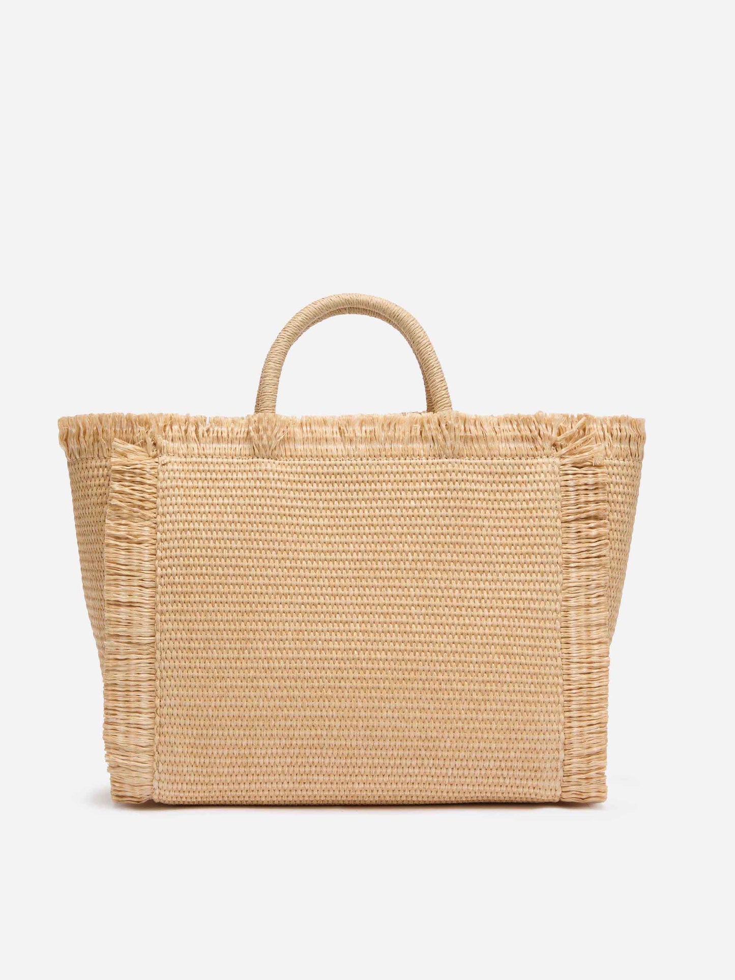 Colette Straw effect handbag with embroidered small logo