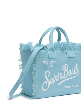 Colette linen light blue handbag - MC2 Saint Barth