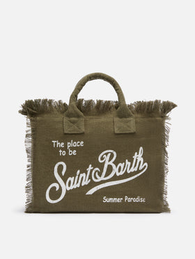 Colette Leinenhandtasche in Militärgrün