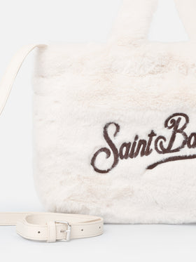 Colette white furry soft handbag - MC2 Saint Barth