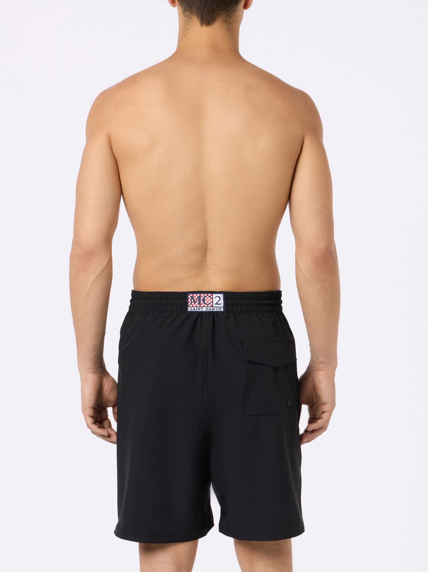 Herren schwarze Comfort Surf Badeshorts