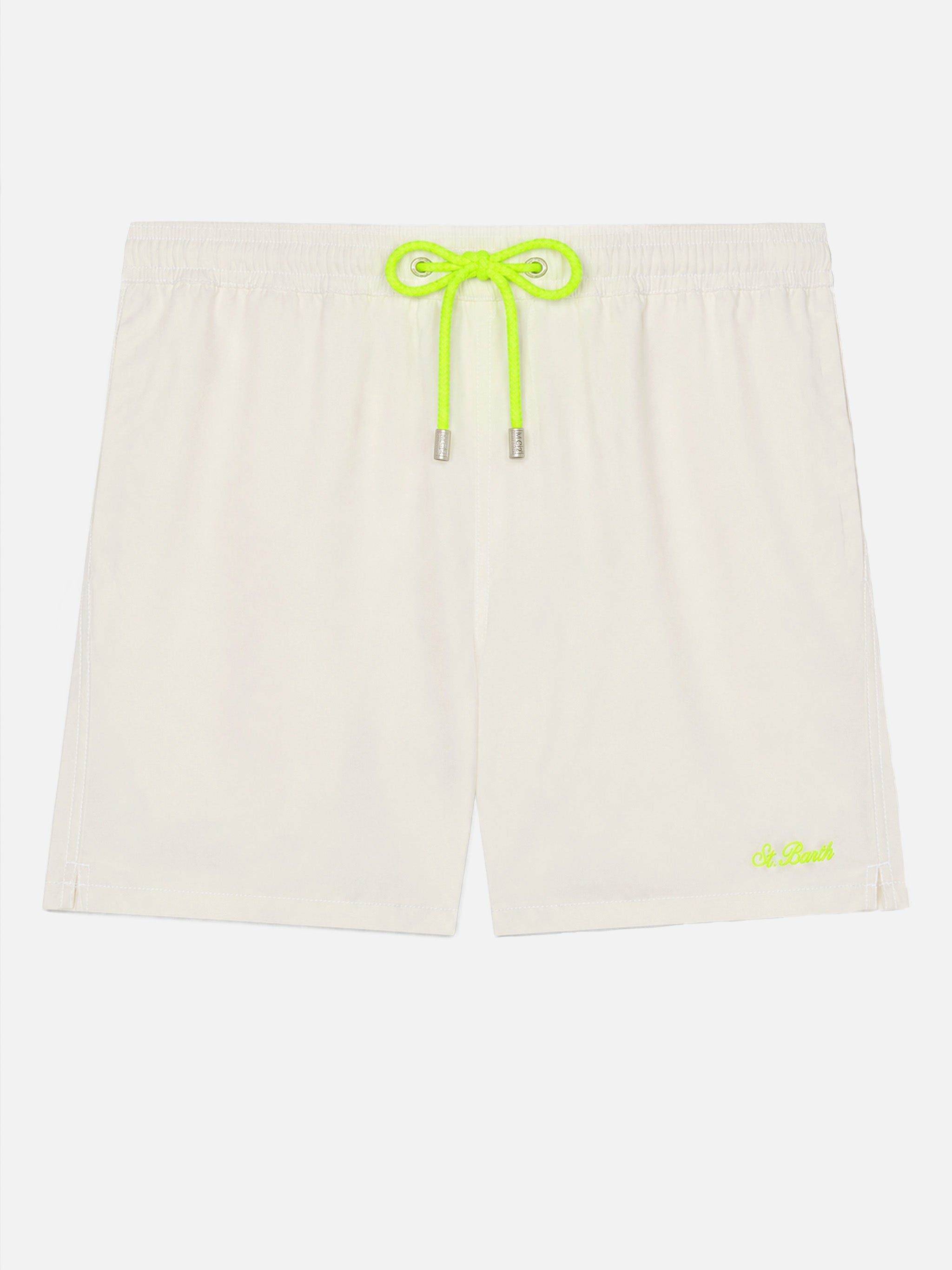 White Comfort swim shorts with St. Barth embroidery – MC2 Saint Barth