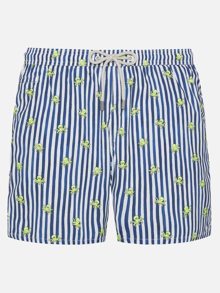 Comfort Light swim shorts with octopus print - MC2 Saint Barth