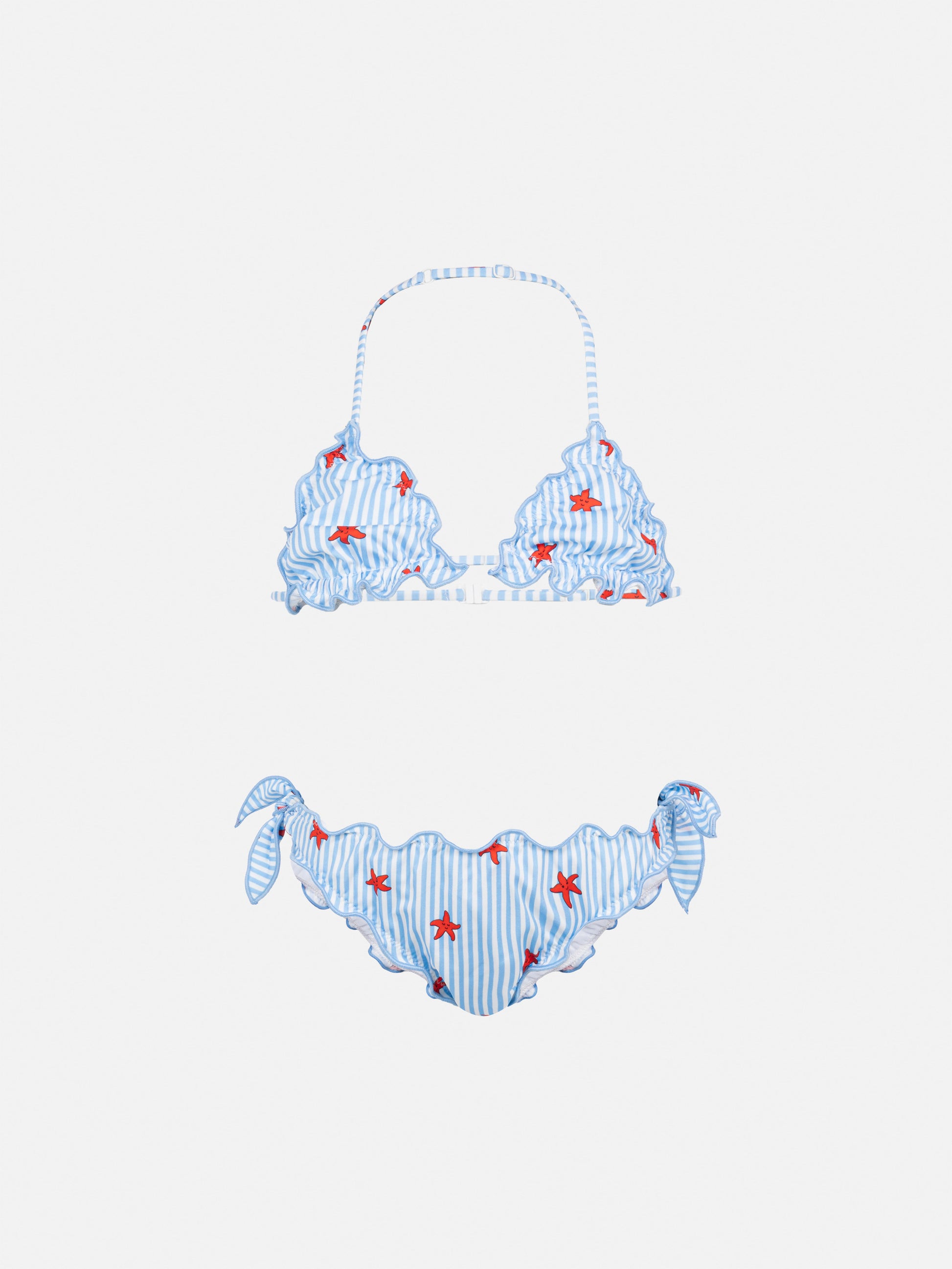 Cris classic triangle bikini with starfish and striped print - MC2 Saint Barth