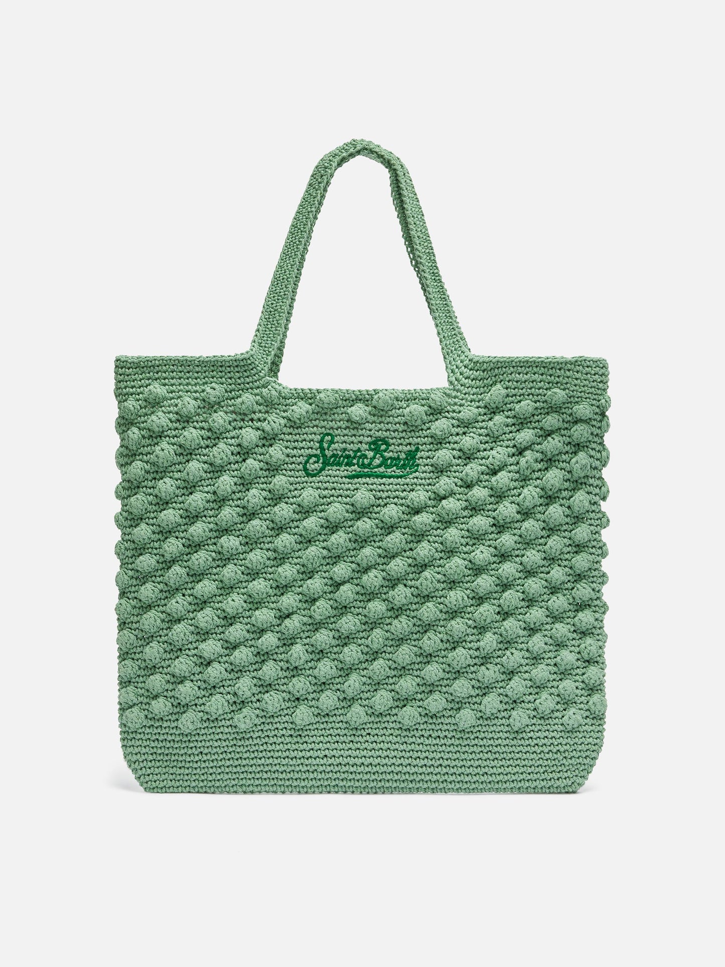 Salbeigrüne Häkeltasche