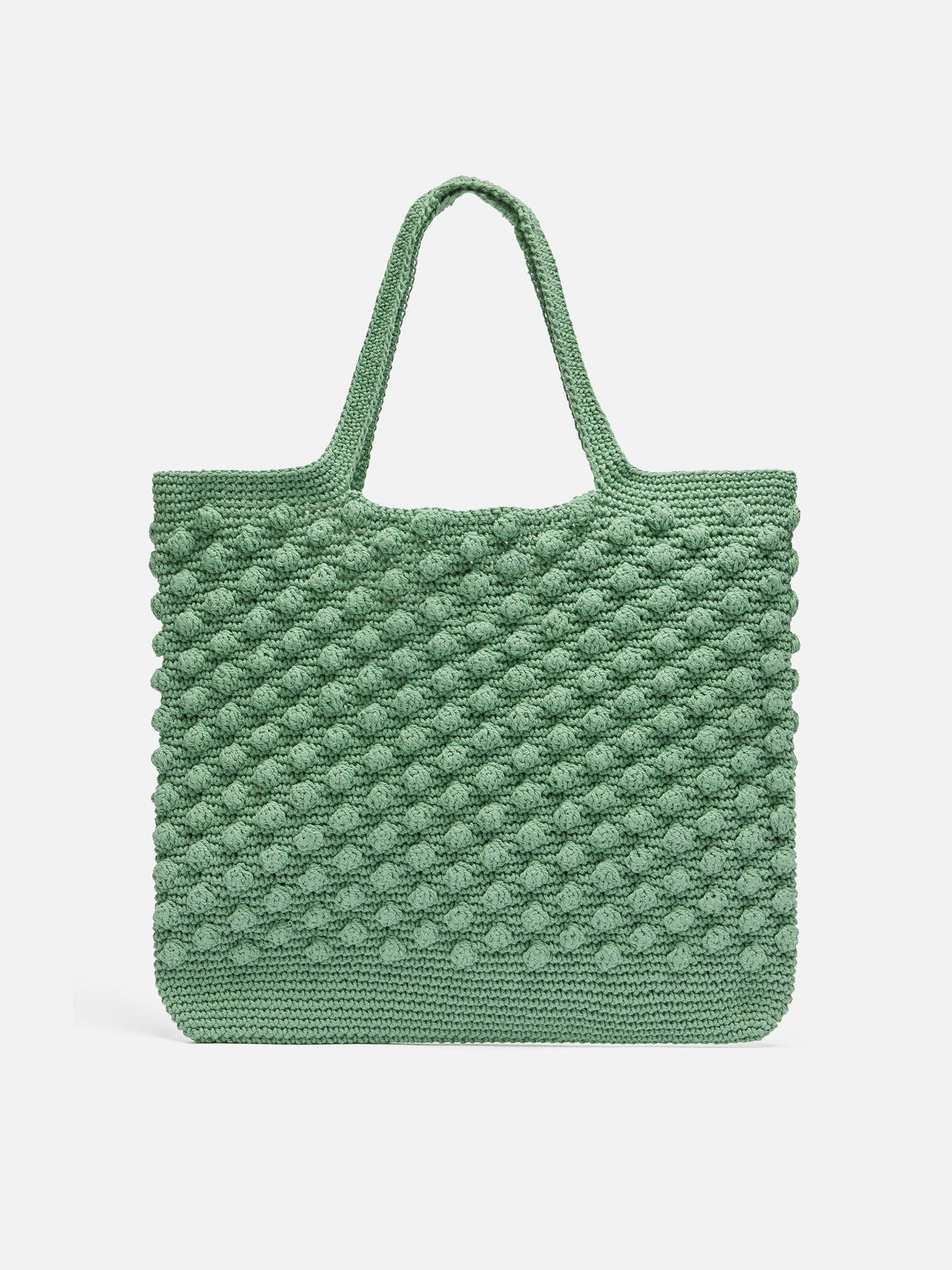 Salbeigrüne Häkeltasche