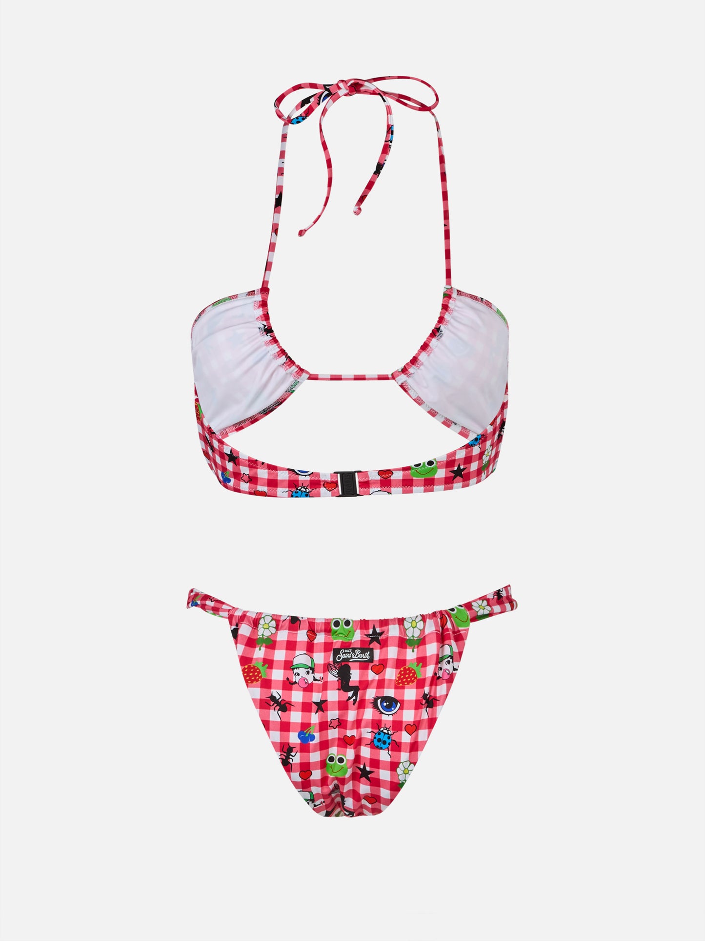 Women beandeau bikini Dahelle with gingham and fancy print | BEEPY BELLA SPECIAL EDITION