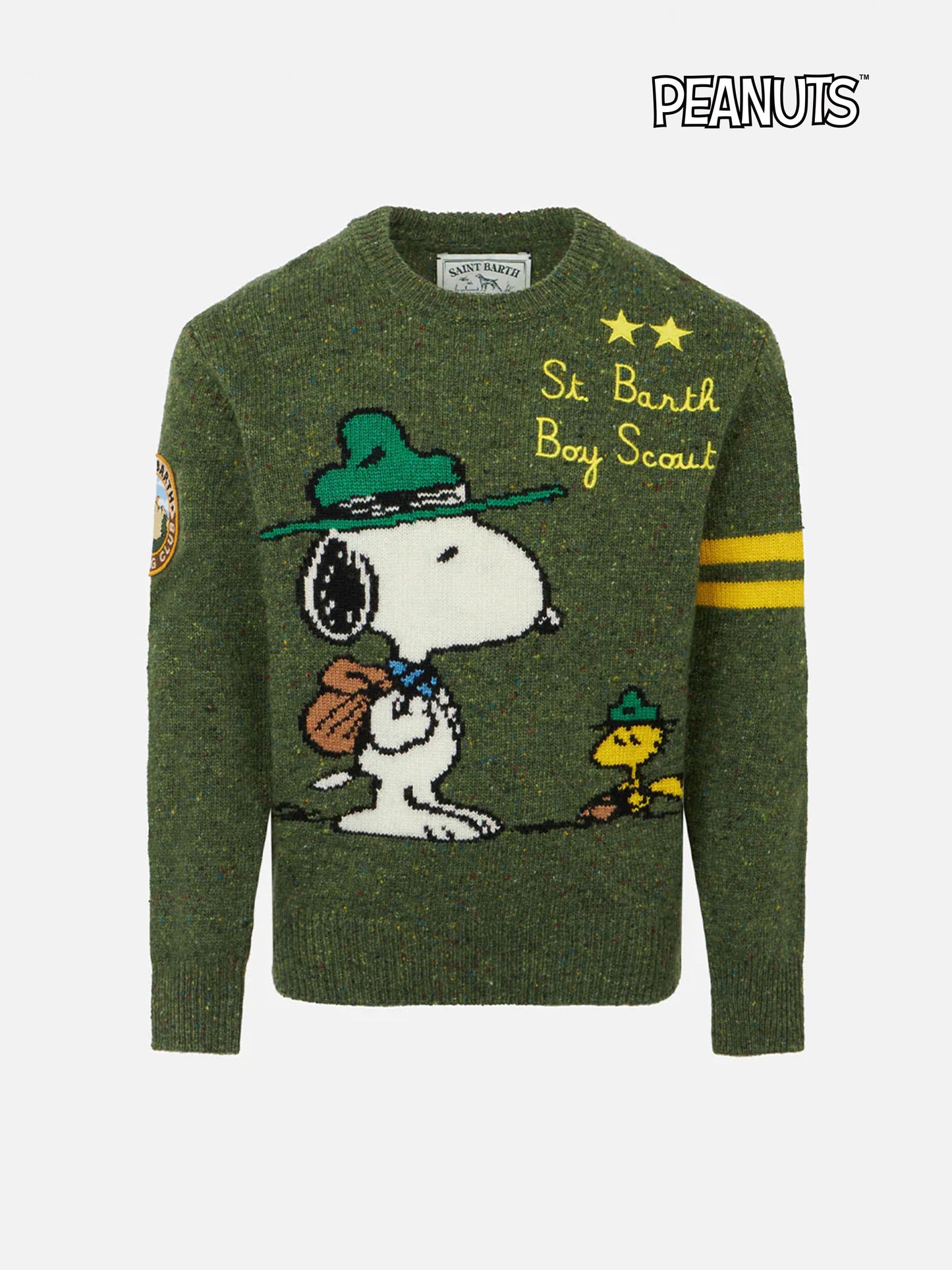 Donegal-Pullover mit Rundhalsausschnitt und Snoopy-Jacquard für Jungen | SNOOPY – PEANUTS™ SPECIAL EDITION
