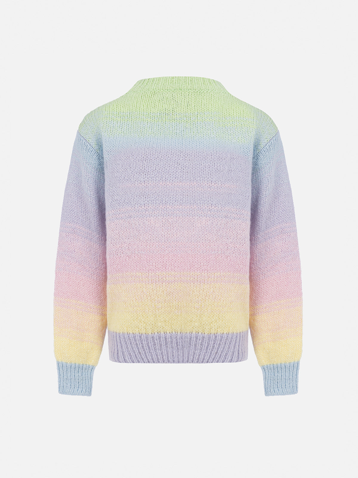 Girl multicolor striped crewneck sweater Danya - MC2 Saint Barth
