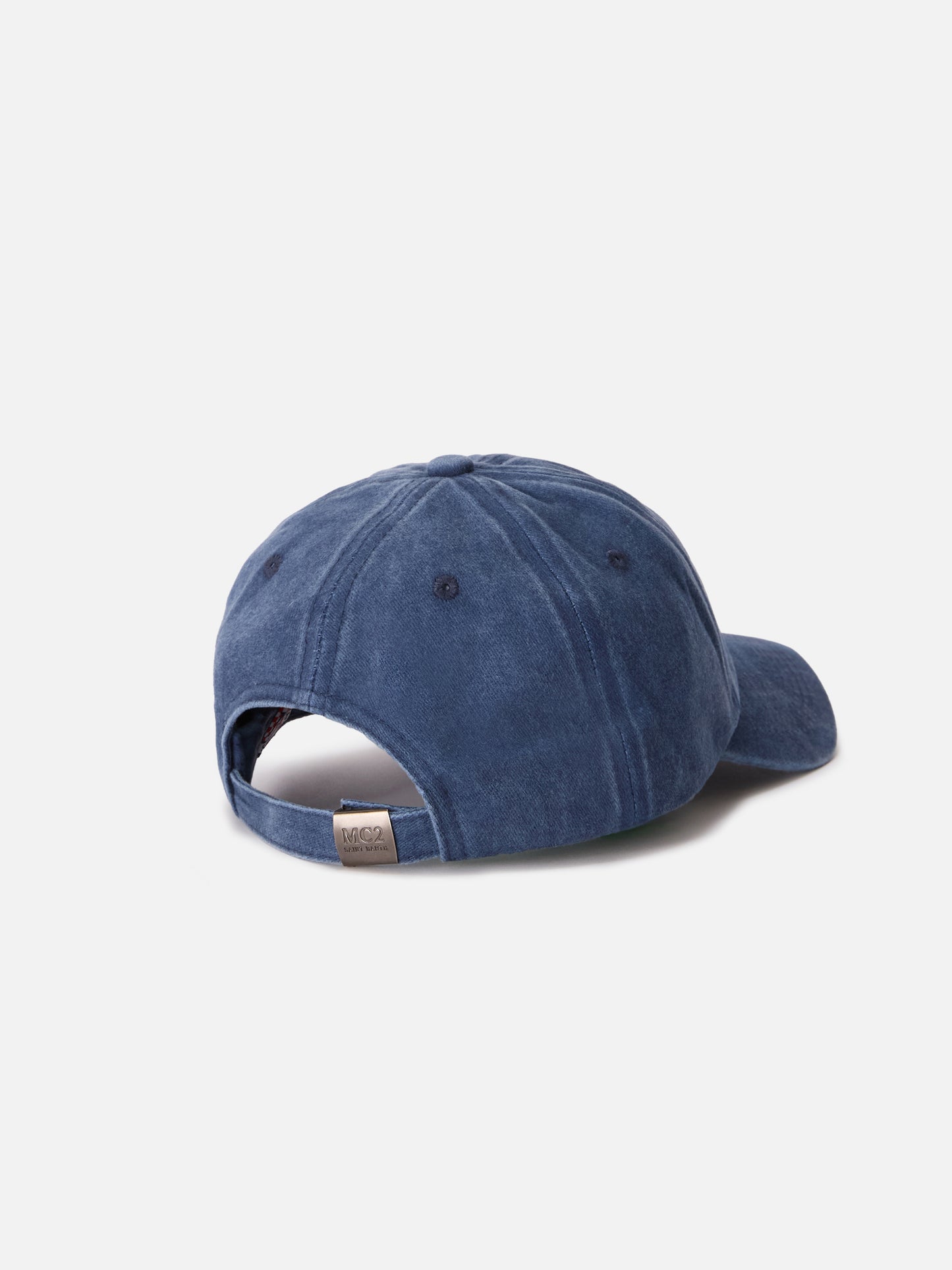 Casquette de baseball Davis en denim bleu avec logo brodé
